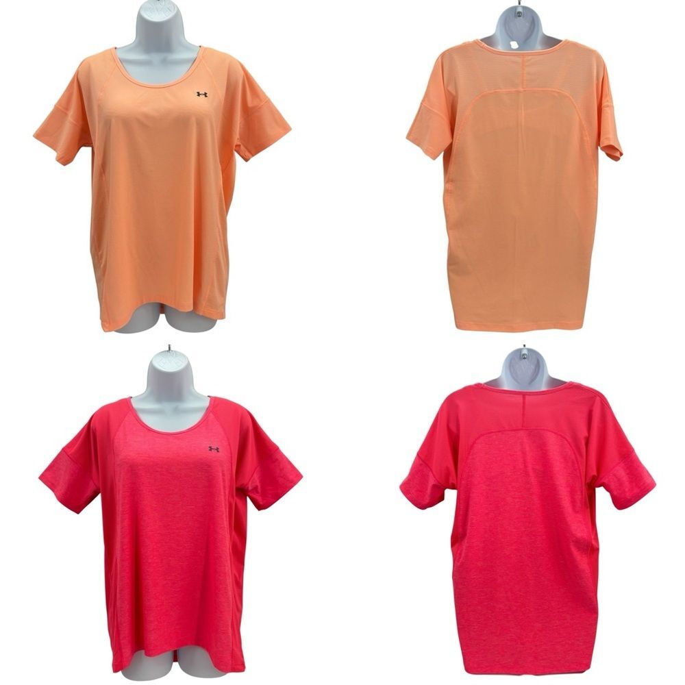 Under Armour Bundle Dry-Fit Scoop Neck Loose Fit T-Shirt Sz. L